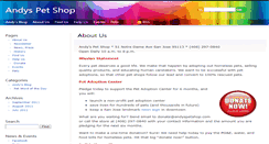 Desktop Screenshot of andyspetshop.com